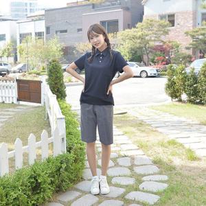 [교복몰]스판 진그레이 교복 반바지 여자