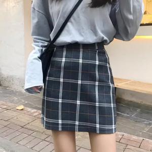 [블랙린드][블랙린드] 어텀 체크 캐주얼 미니 스커트 B24BSK561