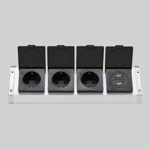 [알티피아]매직 코너 콘센트 코드형 BIB-203 실버 USB 포함
