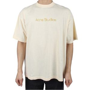 아크네 스튜디오 공용 블러링 로고 반팔티 페일옐로우 CL0303 ABT
