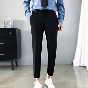 깔끔한 남자 바지 9부 슬림핏 데일리 편한 슬랙스