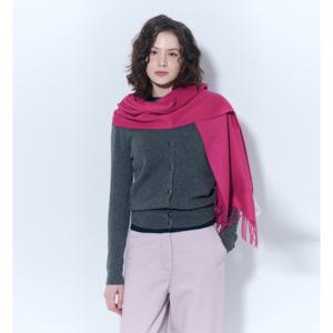 캐시미어 100 캐시미어 지블링 머플러(40cm) (UFJWAM496C-PINK)