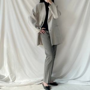 [꼼빠니아]울캐시미어 아이보리 세일러카라 반코트CCADW0WCH340