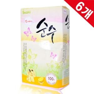 순수 천연펄프 애견패드 100매x6