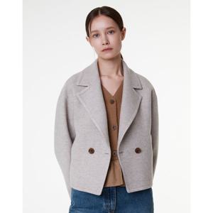 아떼 바네사브루노 여성 24SS 클리어런스라이트그레이 울캐시 크롭 자켓 VLJA4A101G1
