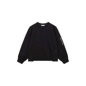 리버클래시 24SS 블랙 오버핏 MA-1 우븐 믹스 티셔츠 LKS41302