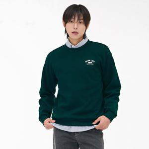 공용 에센셜 모던 로고 맨투맨 티셔츠-EARU5112B0C