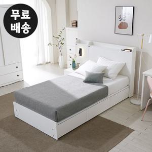 디베 수납형 침대프레임 학생 1인(슈퍼싱글/조명협탁)