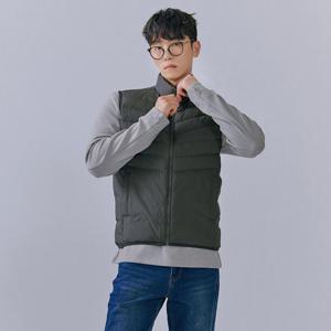 남성 하이넥 경량 다운 베스트-CFRK7311C0V