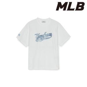 MLB (3ATSM1453-50WHS) 데님라이크 빅럭스 오버핏 반팔 티셔츠