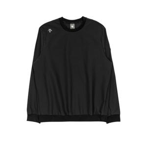 데상트 듀얼리스 와펜 포인트 우븐 맨투맨 SP123DWH21BLK