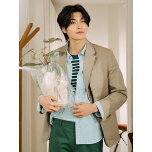[빈폴멘] 시어서커 스트라이프 셔츠  그린 (BC5364C18M)
