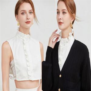 페이크 차이나넥 프릴 블라우스 러플 넥카라 이너