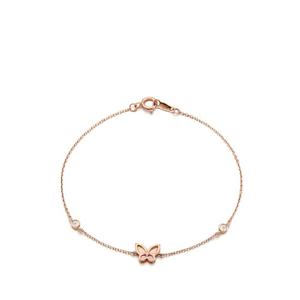 [GB] 핑크자개 나비 14K GOLD 팔찌 LWT18020T