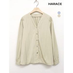[헤레이스]브이 셔링 블라우스_YMSH25SS150