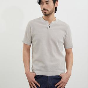 [웰메이드]부산본점인디안시원한 짜임 면혼방 솔리드 헨리넥 니트2종택  MIUBR4M2461