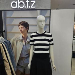 Ab.f.z DP01 미니자수꽈배기라운드반팔니트 AFZ2HW31