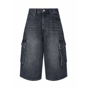 [버커루]남여공용6부 M/BK톤 카고 데님 쇼츠(B252DP460P)