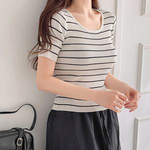 부루앤쥬디 골지단반팔니트 OREPO509B
