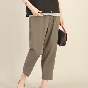애비뉴투지 엄마옷 나일론 스판 아이스 허리밴드 봄 여름 배기 바지 P05542