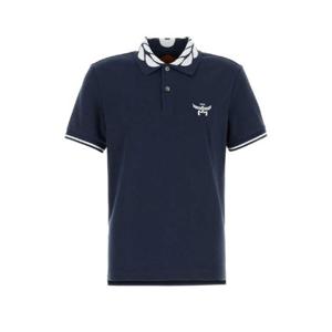 MCM Navy blue stretch piquet polo shirt MHTFSMM17 VD