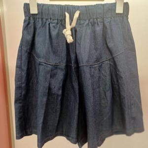Destijl HC06 데님 스판 허리밴딩 주름 치마 진청 반바지 팬츠 D2527pt19
