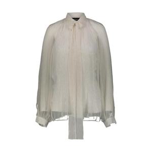 로샤스 여성 화이트 Chiffon 쉬폰 스트라이프 긴팔 블라우스 ROWW60013ARW172 101