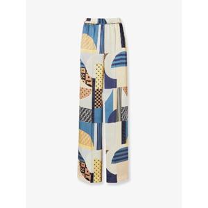 FENDI Patchwork silk trousers FR6494