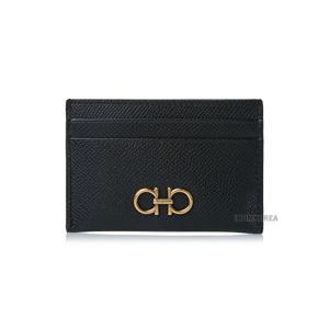 [페라가모] SS25 여성 더블 간치니 카드지갑 22 0007 NERO 0742164