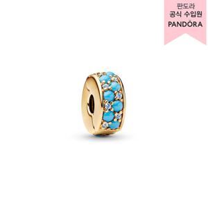 [판도라(주얼리)][백화점 보증서 제공] 아쿠아 블루 클립 참 763902C01