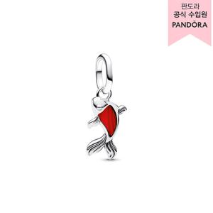 [판도라(주얼리)][백화점 보증서 제공] 레드 무라노 글라스 코이 피쉬 미니 댕글 참 793863C01