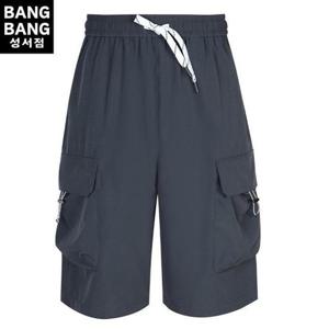 뱅뱅 HC04 남성폴리카고 허리밴딩스판 5부반바지 NPL324