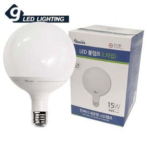 건식15W 주광색 볼램프 L타입 컨버터 LED전구