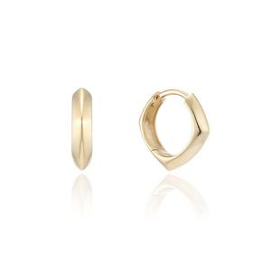 [GB] 베이직 볼륨 컷팅 원터치 10K GOLD 귀걸이 LOTP3007T