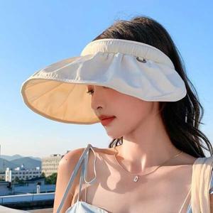 [에이치플러스몰]해변모자 바캉스 선바이져 휴가 여성선캡 선캡 썬캡