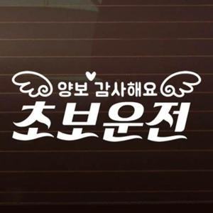 아트박스/제제데코 텍스트_양보 감사해요_초보운전 [자동차스티