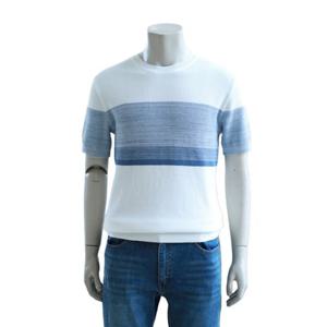 [바쏘]SS  블루  데일리  와플짜임  라운드 넥 반팔니트(ZBS2WR26ABU)