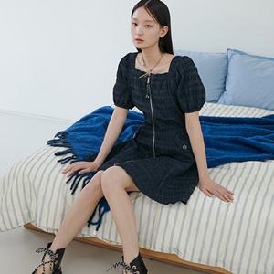 [에고이스트]지퍼 포인트 플레어 미니 원피스 (ER2WO465)