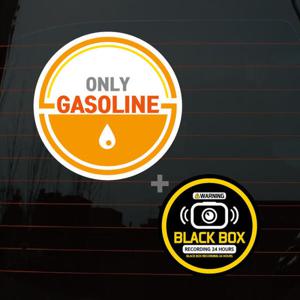 아트박스/뭉키데코 칼라주유구스티커S1_D013_원형 Only Gasoline