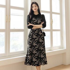 [시크라인]아델라이데 시스루 레이스 플로랄 원피스