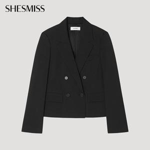 [쉬즈미스] 더블 크롭 셋업 자켓_SWSJKP32030_BK