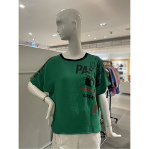 르니앤맥코이 소매펀칭 배색 프린트 블라우스 (MM08BL519HJY)