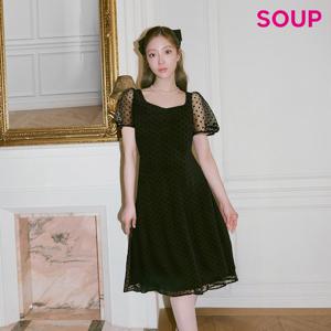 [숲]도트 시스루 쉬폰 원피스 SB5OP34