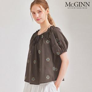 스모크넥 퍼프 슬리브 블라우스_MI5M1BL5471