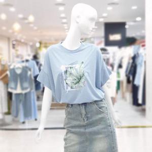 abfz sh06 쿨 야자수 루즈핏 린넨 티셔츠 SLBNZ3K34H