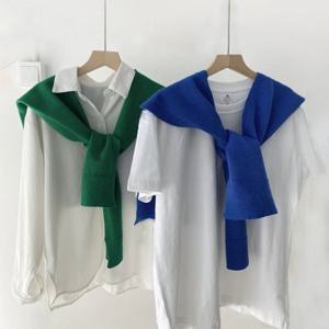 무지 니트 어깨숄 가디건 10color FD-0599
