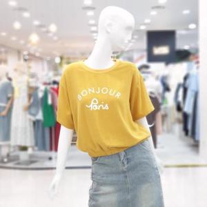 abfz sh06 루즈핏 레터링 린넨 반팔티셔츠 SLBHZ3K34H