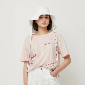 [시슬리]포니 스트라이프 프린트 티셔츠(SATS61531)