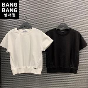 뱅뱅 HC04 여름여성 라운드 무지 맨투맨  반팔티 CTL325