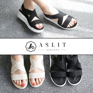 [애슬릿] 밴딩 엑스 스트랩 스포티 샌들 5cm
